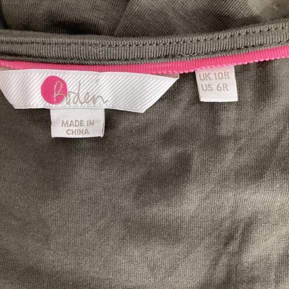 Boden Caroline Jersey Romper Green Short Sleeve Wrap Belted Size 6 - Picture 6 of 7